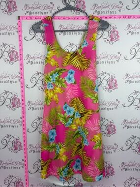 Soleil Dress Hawaii tropics tiki Tropical Pink Floral Sundress